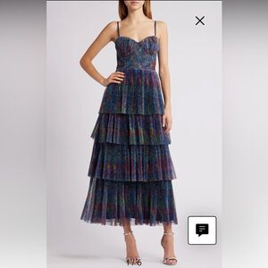 NWT Hutch Bustier Multicolor Tiered Dress